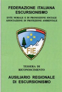 Tessera Accompagnatore Regionale Ausiliario Escursionistico